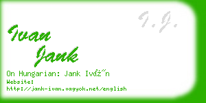 ivan jank business card